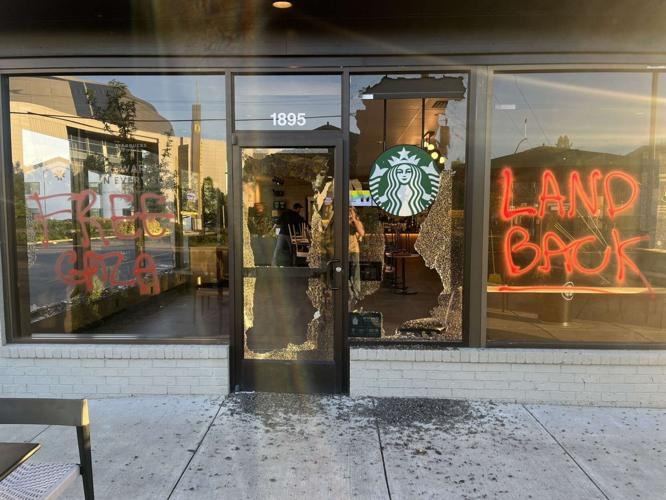 Attack on Starbucks – Nakba Day, so-called Eugene