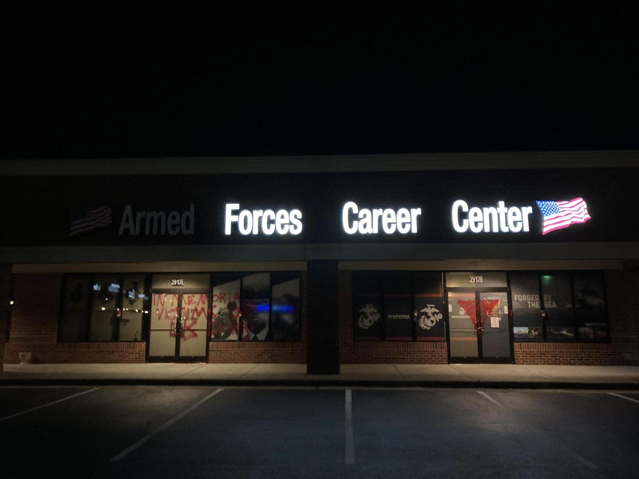 Actionists Target Greensboro, NC Armed Forces Career Center